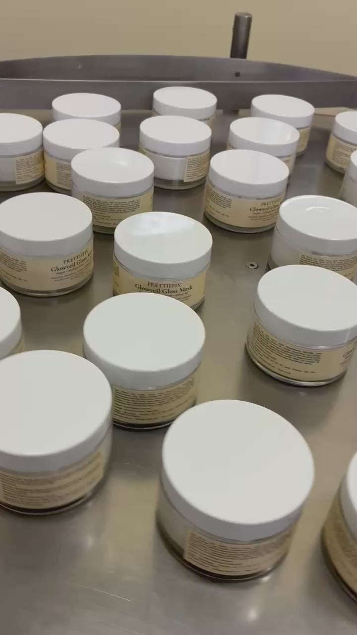 Load video: Glowveil Gloss Mask being manufactured in New Zealand facility
